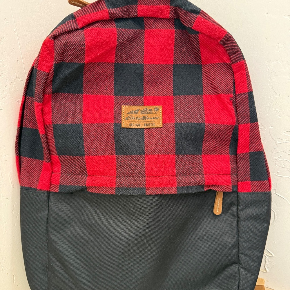 Eddie Bauer Ashford Laptop Sleeve Backpack - Red Plaid